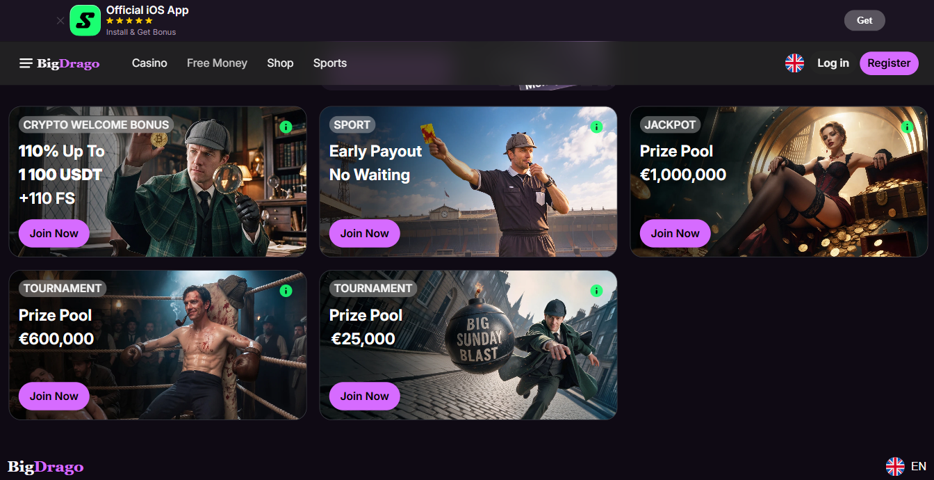 BigDrago Casino Bonuses